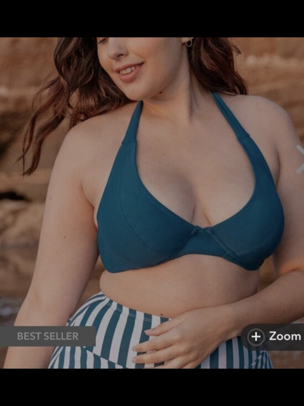 Blue Halter Underwire Bikini Top and Skirt- Women's Swim - Picture 3 of 3